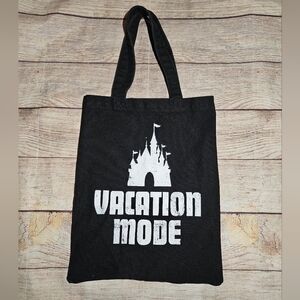 Disney Parks vacation mode black canvas tote bag